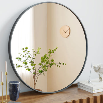 30 Inch Round Wall Mirror, Bathroom Mirror for Over Sink