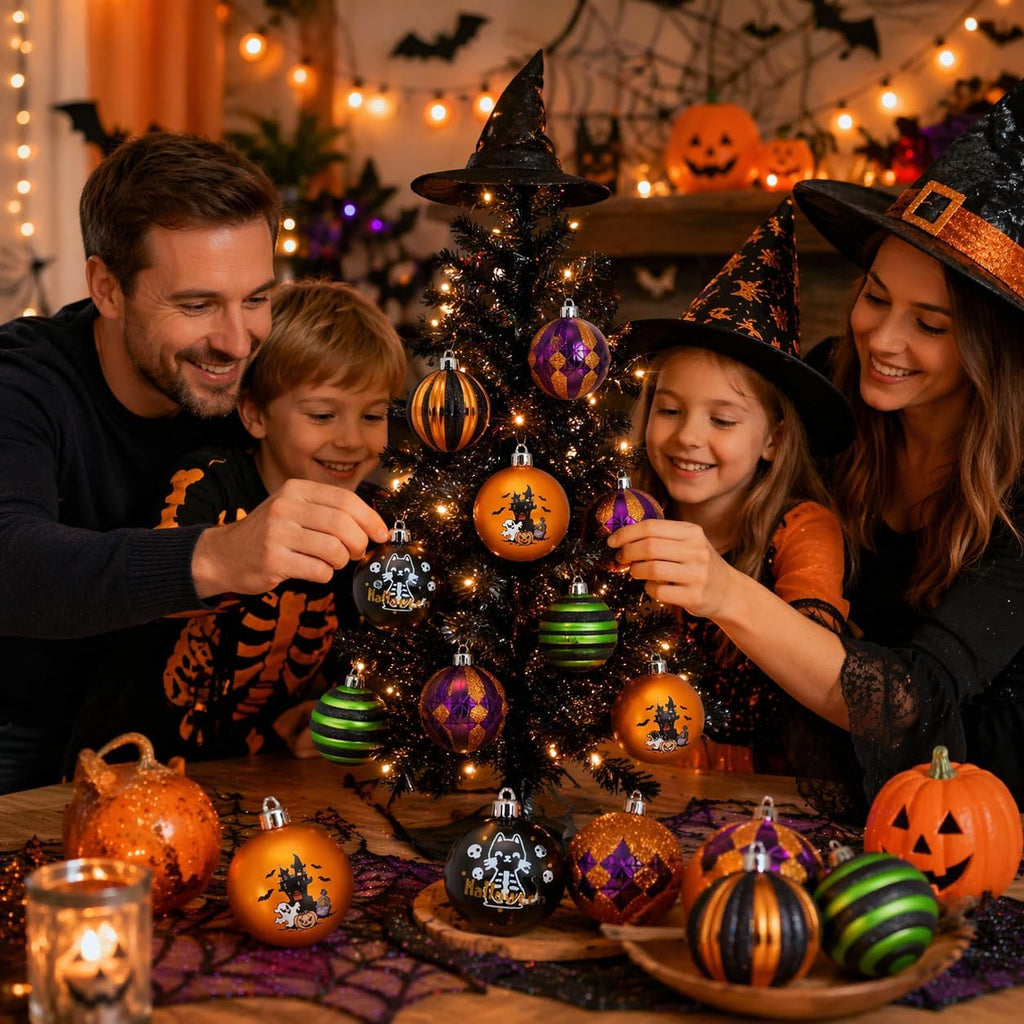 Halloween Ornaments Tree Decorations Indoor 2 Inch - Set of 16