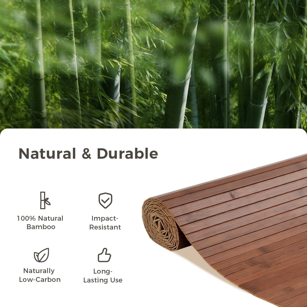 2-Pack Natural Bamboo Wall Panel, 96''x48'', Coffee