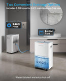 21 Pints Dehumidifier for Basement, 1500 Sq. Ft Dehumidifiers for Home with Drain Hose