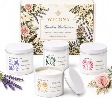 Scented Candles Gift Set, 4 Pack Soy Candles for Women - Set of 4