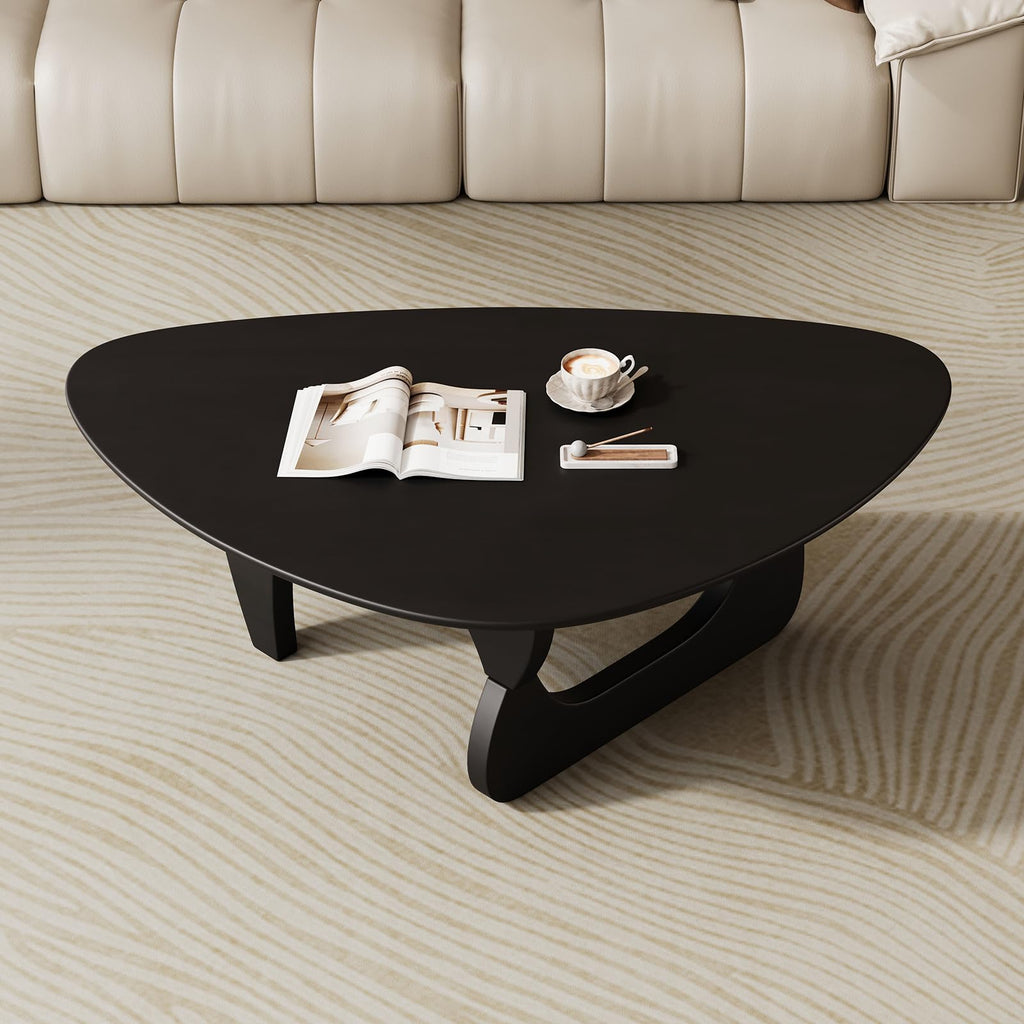 Mid Century Modern Coffee Table - Black Wooden Coffee Table, Center Table Suitable Living Room Reception Office
