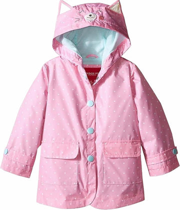 Girls Rainy Day Fun Hooded Rain Jacket Rainslicker