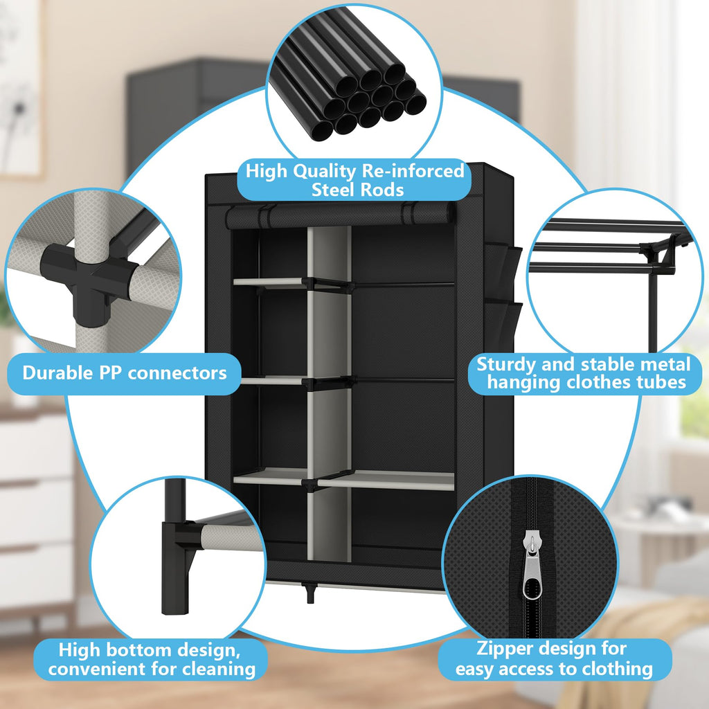 Portable Closet Organizer, Space-Saving Storage System