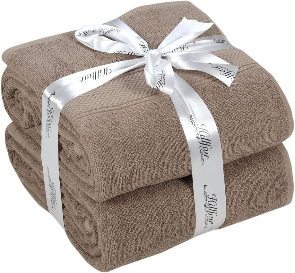 600 GSM- 40 x 80 Inches- 100% Cotton 2 Pc XXL Oversized Bath Towel Set- Soft Highly Absorbent Jumbo Bath Sheets