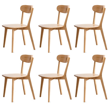 Modern Solid Oak Dining Chairs Set of 6, Kitchen Dining Room Chairs