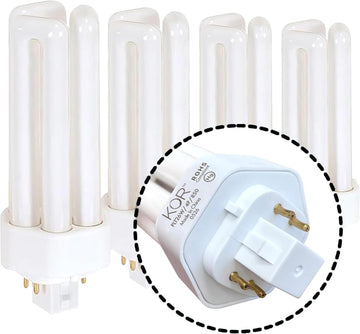 26W Triple Tube Compact Fluorescent Light Bulb, 4 Pack