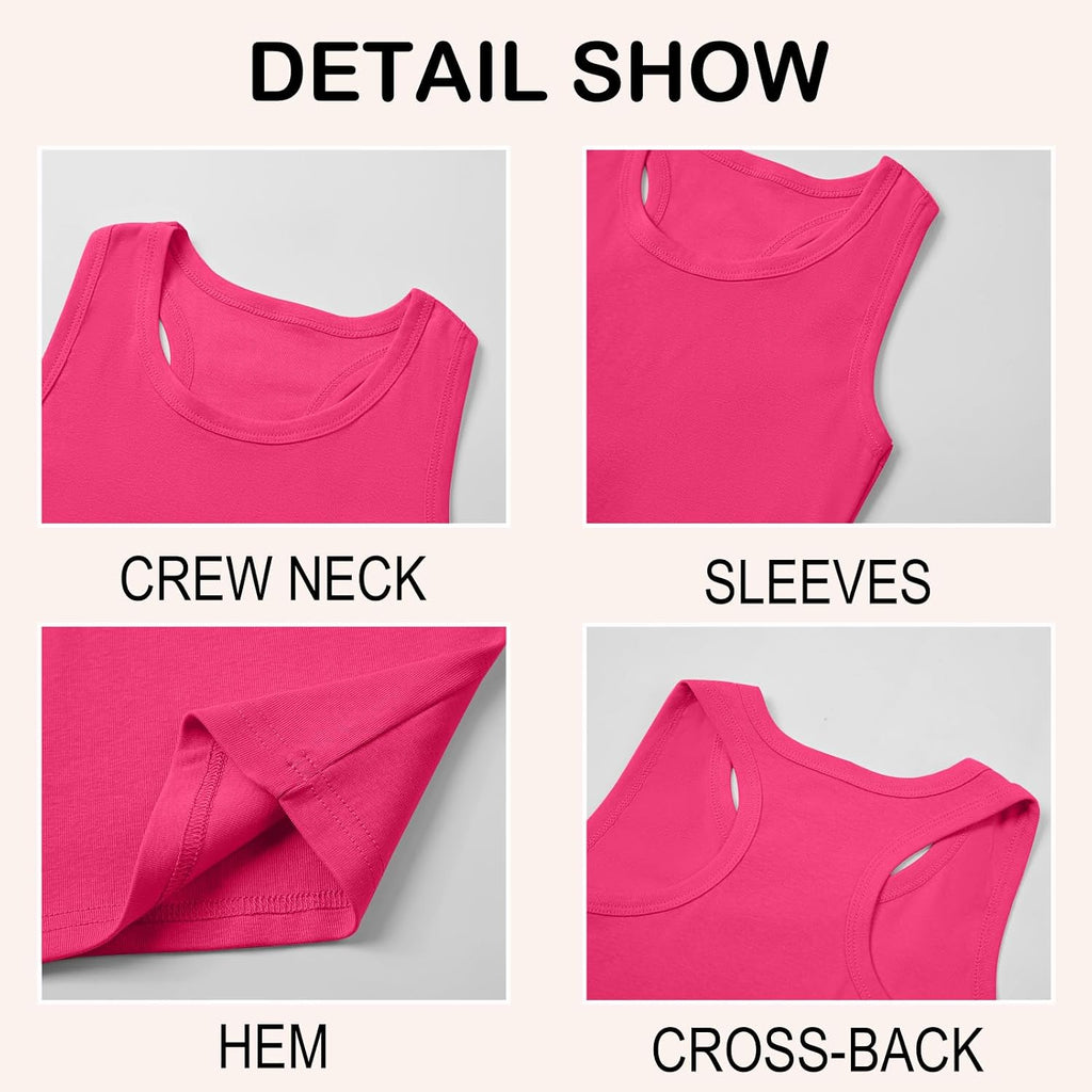 Pack Cotton Girls Tank Tops Kids Sleeveless Top Girl Undershirts