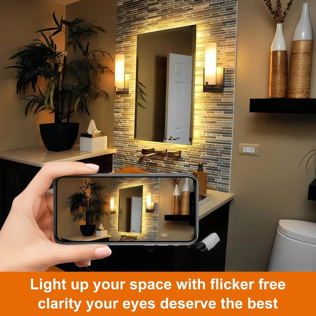 7.3 Inch LED T10 Tubular Edison Bulb 2700K 6W Dimmable E26 Base