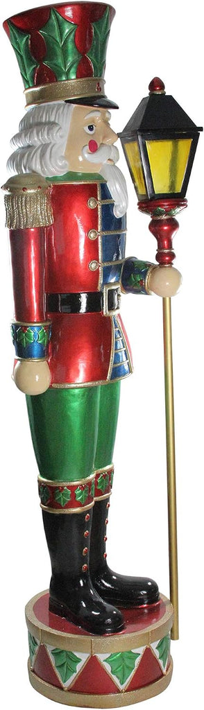 Commercial Christmas Nutcracker and Street Lamp Outdoor Decoration - 6' - Red and Green