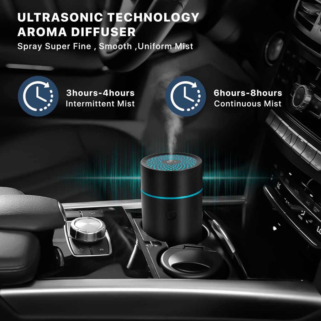 Car Fragrance diffusers, Air fresheners, USB-Powered Mini Ultrasonic Mist Humidifier Oil Diffuser for Vehicle