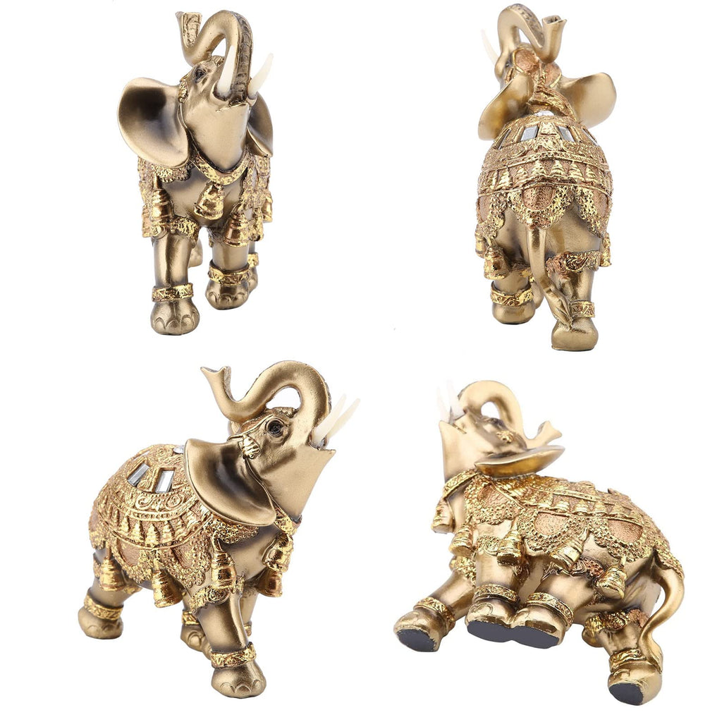 Lucky Wealth Elephant Statue Feng Shui Home Decorations Elephant Figurines Vintage Collectibles Decor Gift