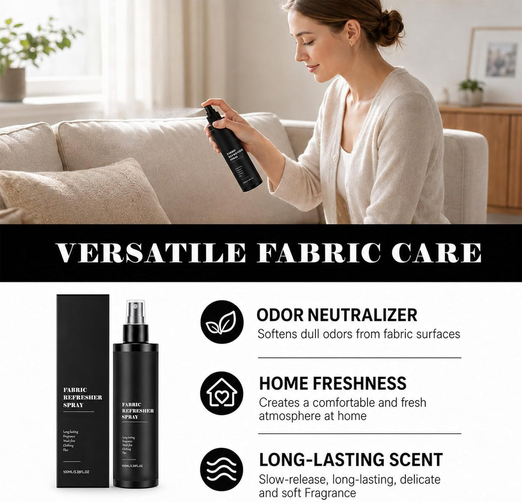 Fabric Refresher & Room Spray - Non-Toxic, Pet & Kid Safe, Plant-Based formula Long-Lasting Fresh Scent