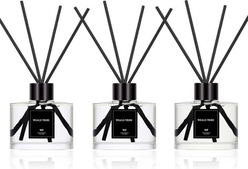Reed Diffuser Air Fresheners, Oil Diffuser Sticks | Fresh Linen, Ocean, Eucalyptus & Mint Scent(1.7 fl oz - Set of 3