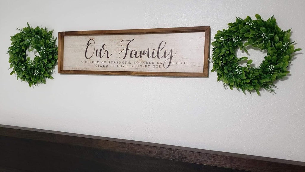 Boxwood Wreath with Artificial Wreath Green Leaves Door Wall Window Decoration,11Inch/PC - Set of 2