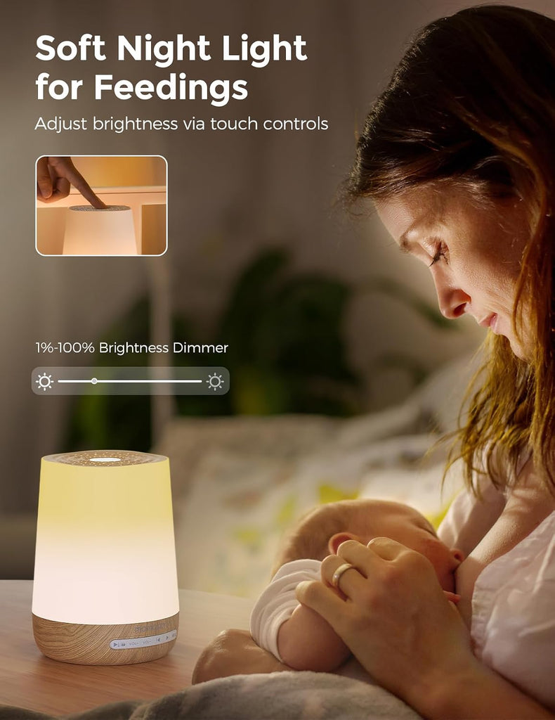 Smart Baby White Noise Sound Machine with App Control & Night Light