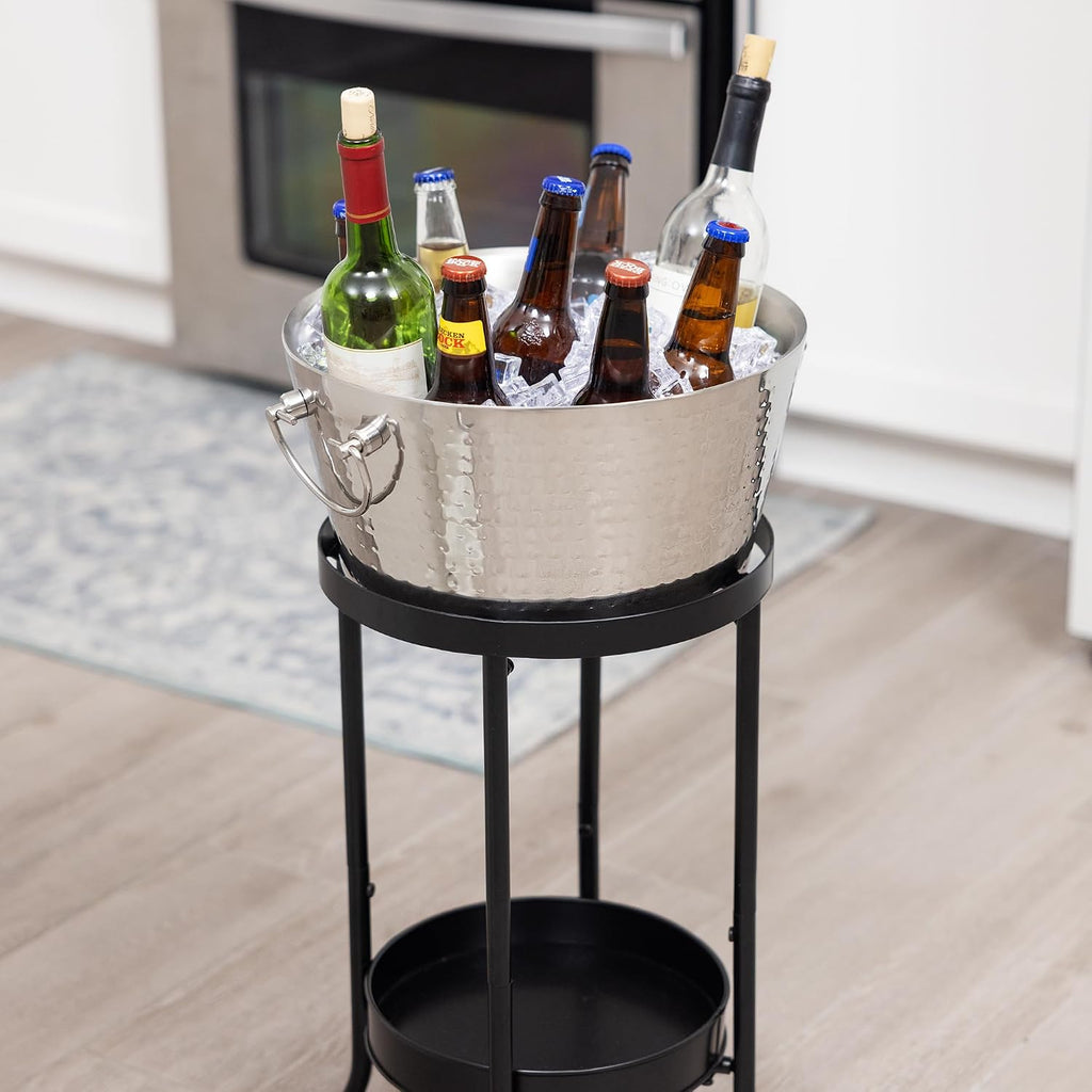 Champagne Ice Bucket with Stand, Wine Bucket with Stand Stand for Parties/Insulated Wine Chiller Bucket for Parties