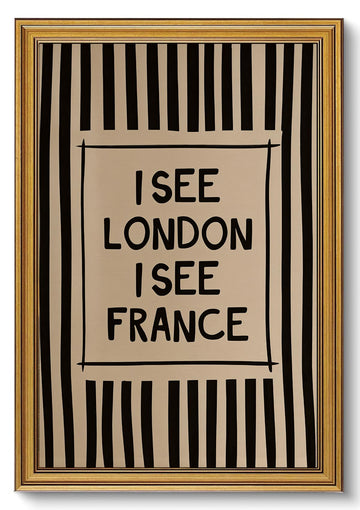 Funny Bathroom Wall, I See London I See France Wall Decor