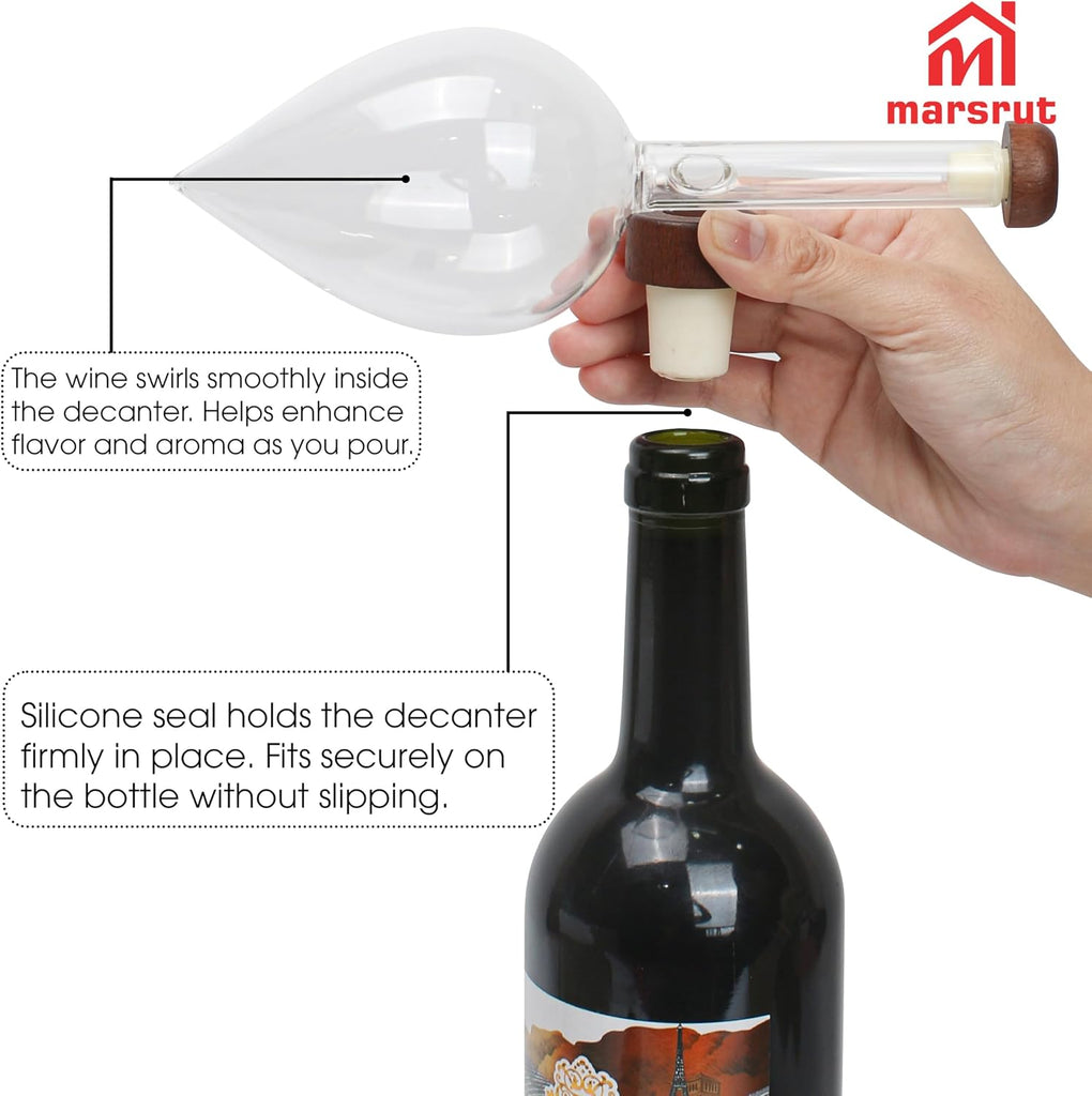 Wine Aerator Decanter Bulb, Italian Aireador De Vino, Wine Whisky Bottle Decantador Dosificador Pourer for Taste