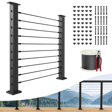 Complete Set 36" Cable Railing Post Kit