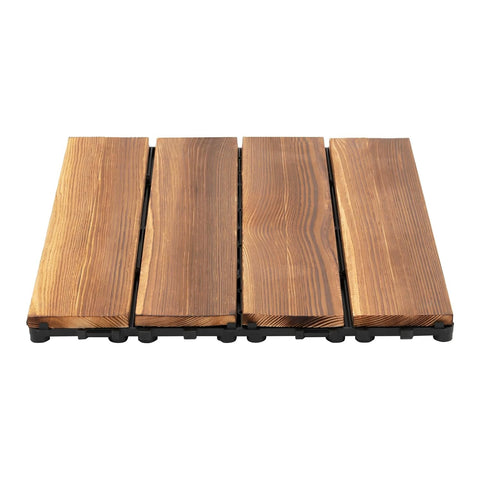 36 PCS Acacia Wood Interlocking Decking Tiles,Hardwood Interlocking Patio Deck Tiles,Weatherproof Patio Flooring