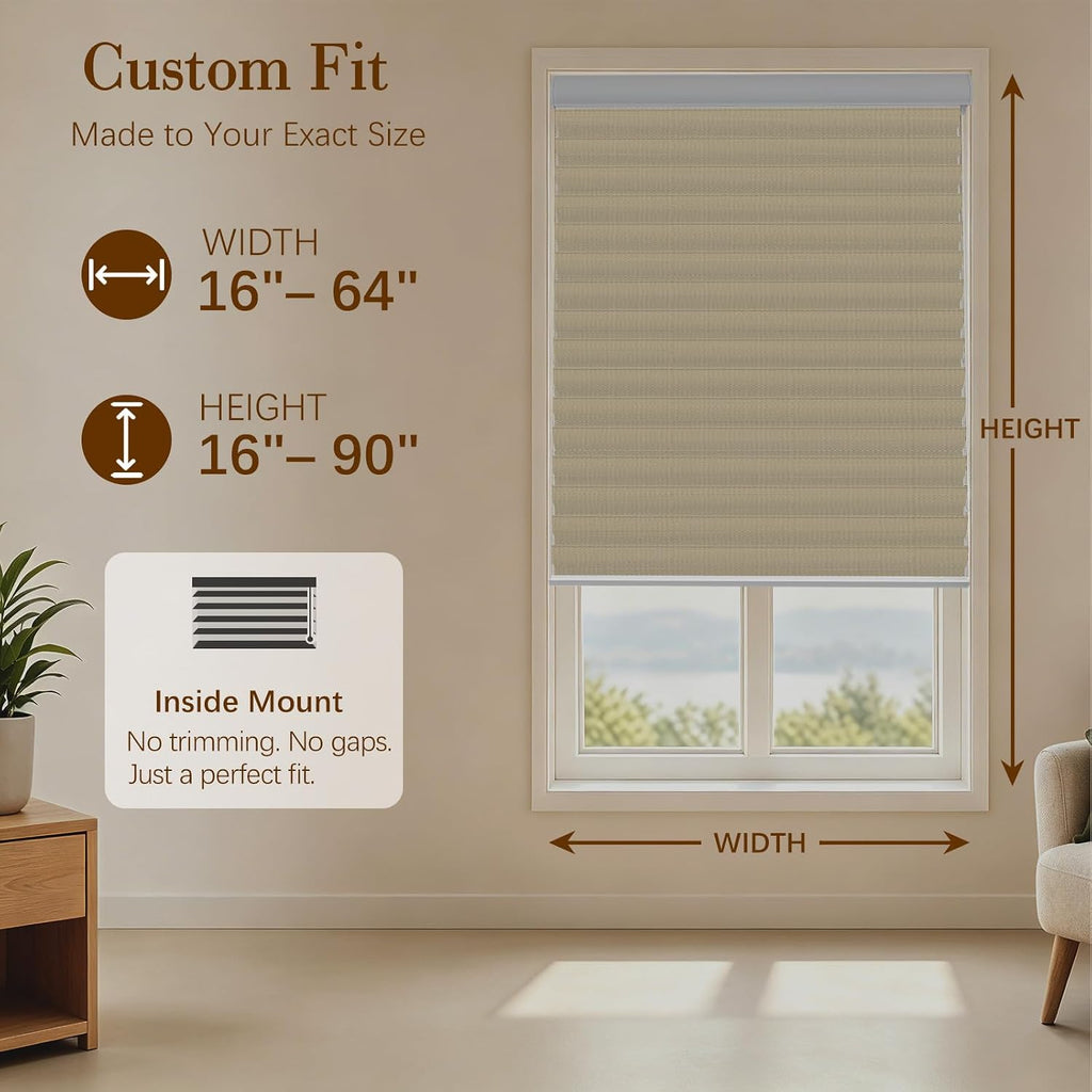 No-Drill Shangri-La Roller Shades -Blackout Blinds for Windows | Precision sizing, Day night shades, Three-layer