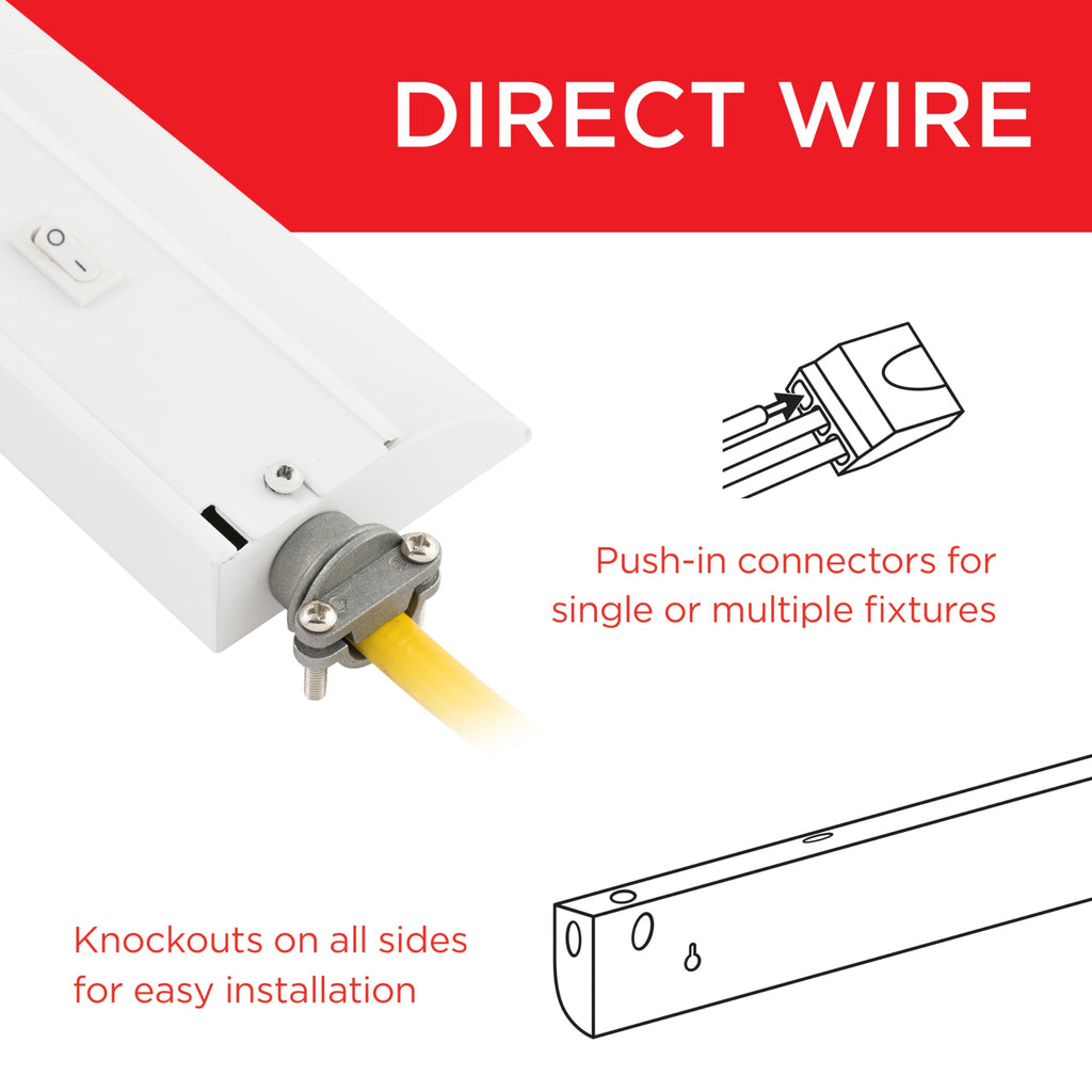 12 inch Hardwired Under Cabinet Lights, On/Off Only