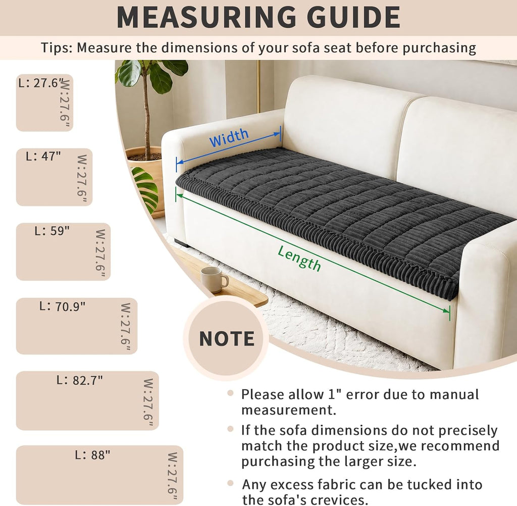 Non-Slip Flannel Couch Cover for Dogs Sofa Protector for Pets