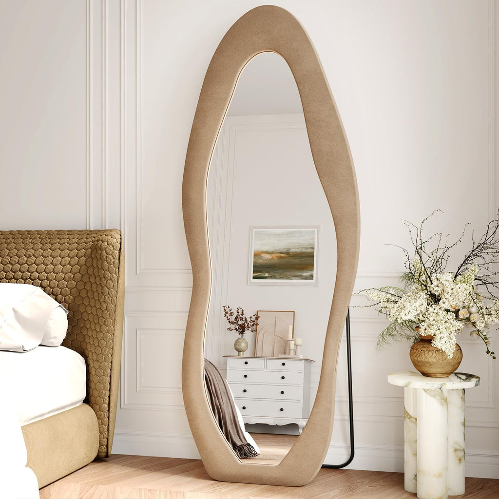 Irregular Full Length Mirror Flannel 63"x24" Full Body Mirror