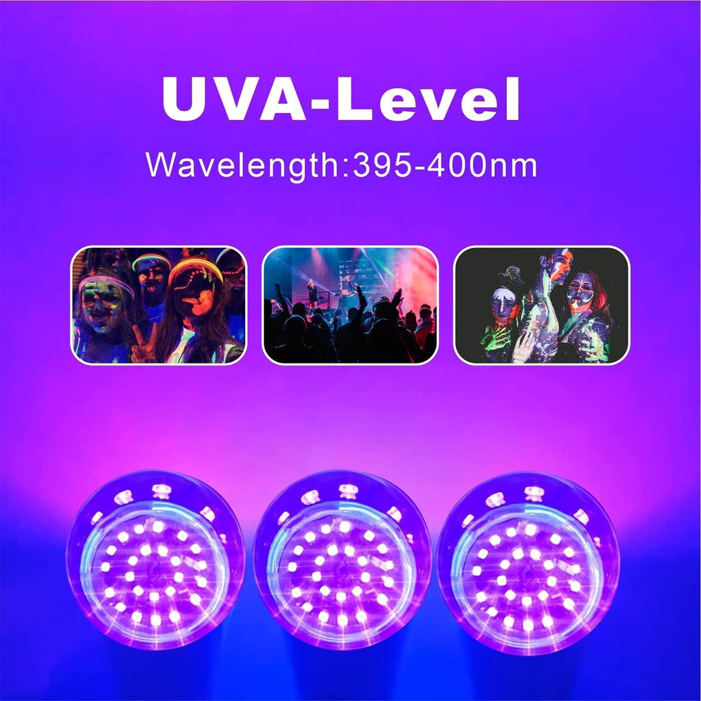 A19 LED Black Light Bulbs, 2-Pack