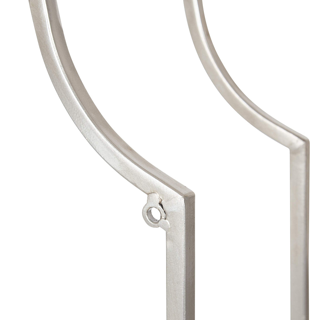 Ciel Glam Geometric Wall Shelf, 18 x 24, Silver, Decorative Shelves for Storage and Display