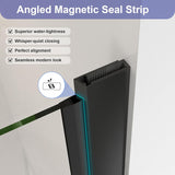 Frameless Pivot Shower Door 26"-28" W x 72" H