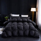 Pinch Pleat Waterfowl Feathers and Down Comforter Queen Duvet Insert, 1200TC 100% Cotton Fabric