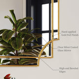 32"x48" Large Gold Mirror for Wall, Modern Decorative Mirror Rectangle Wall Vanity Mirror Bevelled Full Length Living