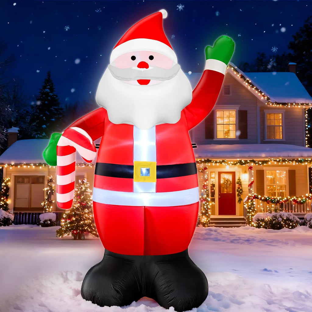 12 Ft by 6.7 Ft Giant Christmas Inflatables Santa Claus Outdoor Decorations