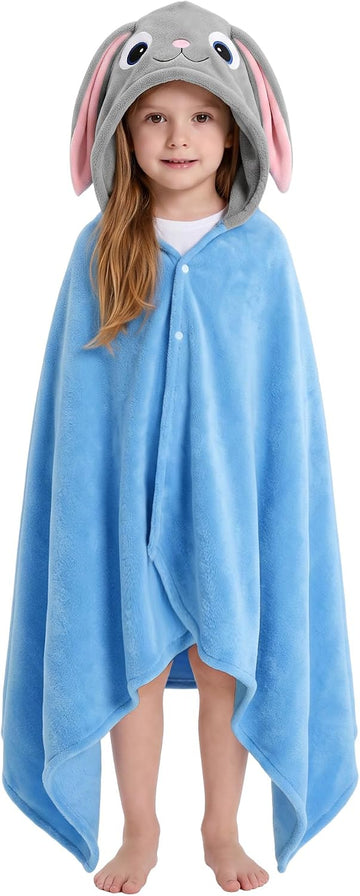 Hooded Bath Towels Kids Soft Unique Animal Design 3-13 Years