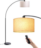 78.3″ Modern Arc Floor Lamp with Remote, Tall Black Standing Lamp with Stepless Dimmable Bulb & 5 Color Temperature