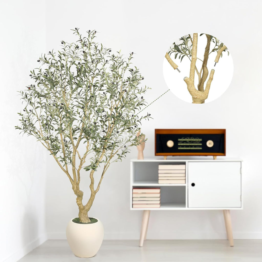 Olive Trees Artificial Indoor 7ft with 15" Exquisite Planter