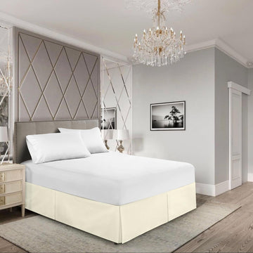 800 Thread Count 100% Egyptian Cotton Hotel Quality Luxurious Box Pleated Bed Skirt Easy Fit with 15 Inch Drop Length