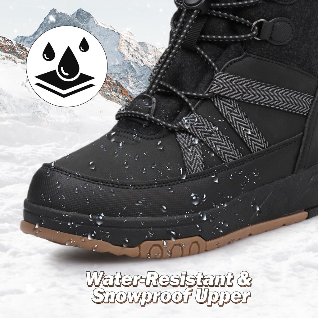 Boys Snow Winter Boots Kids Waterproof Outdoor Boots Warm Lightweight Slip Resistant (Little/Big Boys)