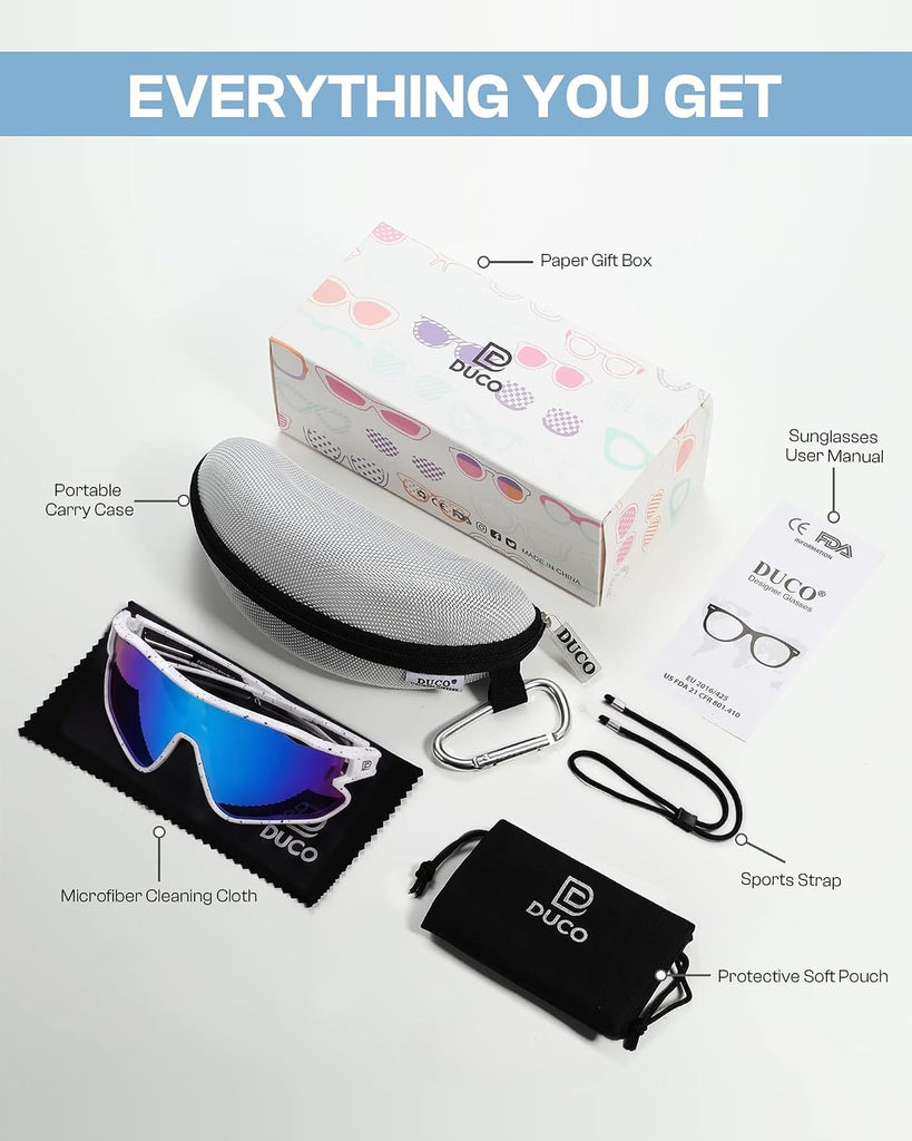 Kids Polarized Sports Baseball Sunglasses -, UV Protection