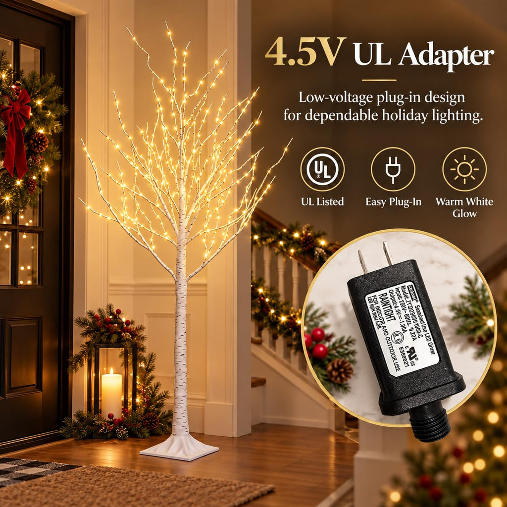 Lighted Birch Twig Tree with Fairy Lights 6FT 321L LED Decorative Lights