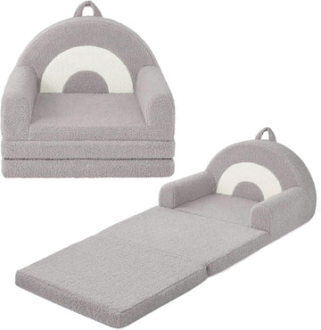 Kids Couch for Toddlers, in-1 Fold Out Toddler Sofa and Lounger, Supportive Foam Chair with Removable Washable