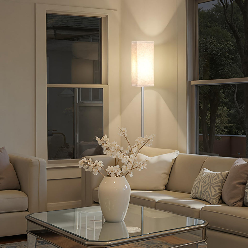 2Pack Floor Lamp, Pole with Foot Switch, Modern Standing Lamp Lamp, Minimalist Freestanding Lamp (Bulb Not Included)