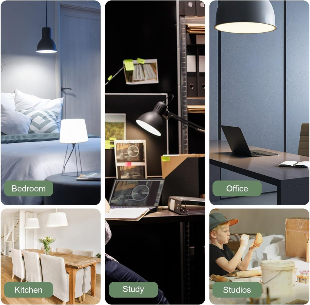 4pcs LED Light Bulb 5000LM 300w Equivalent Super Bright 5000K Cool Daylight White 40W LEDs Bulb E26/E27 Medium Base