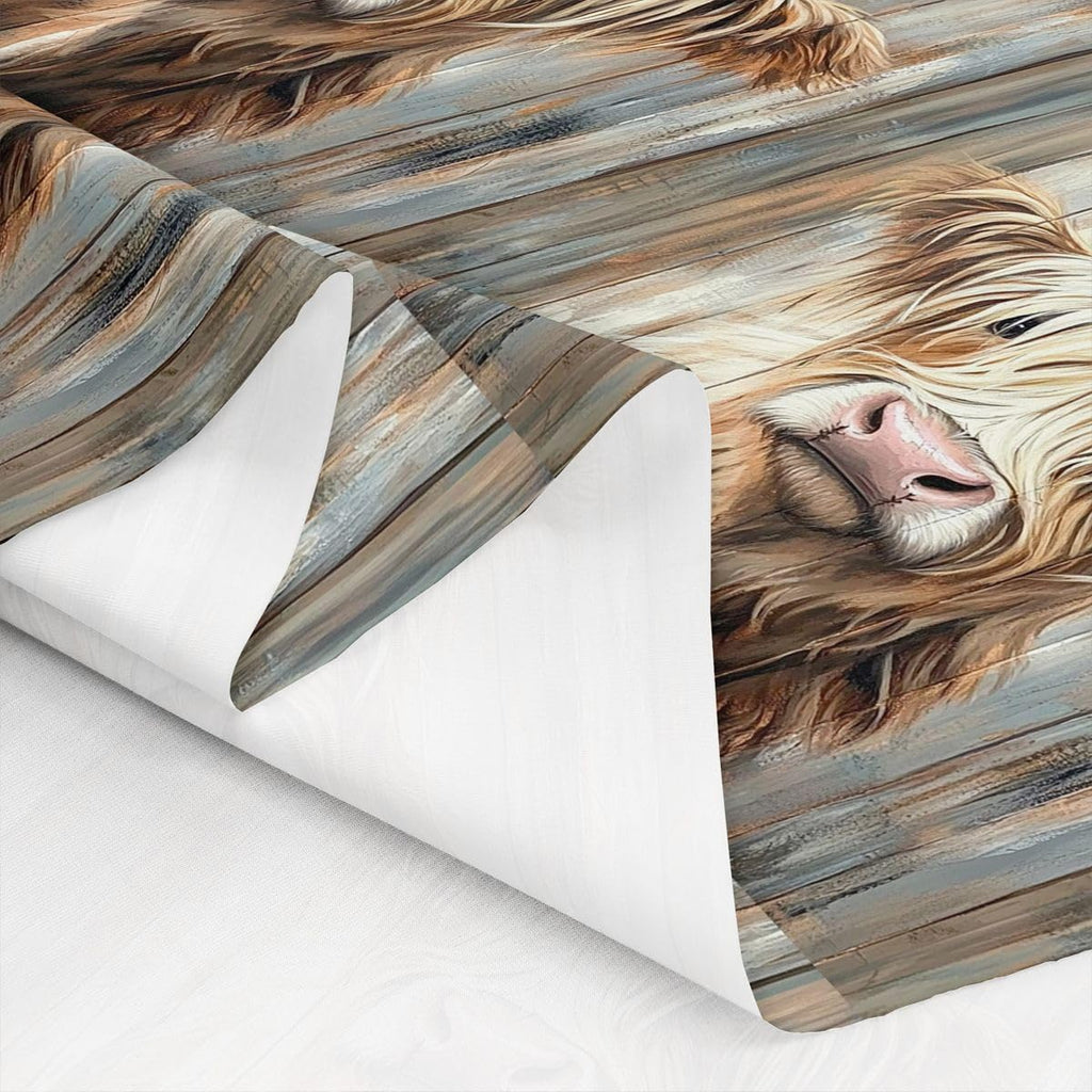 Highland Cow Soft Not Stretchy Decor Wildlife Safari Fabric