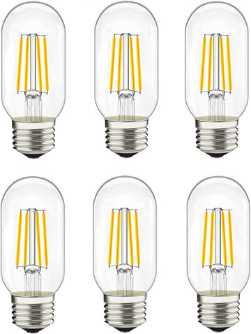 LED Tubular Bulb 4W,E26 Clear Edison Bulb,40W Equivalent 400 Lumens, Antique Edison Style LED Filament Light