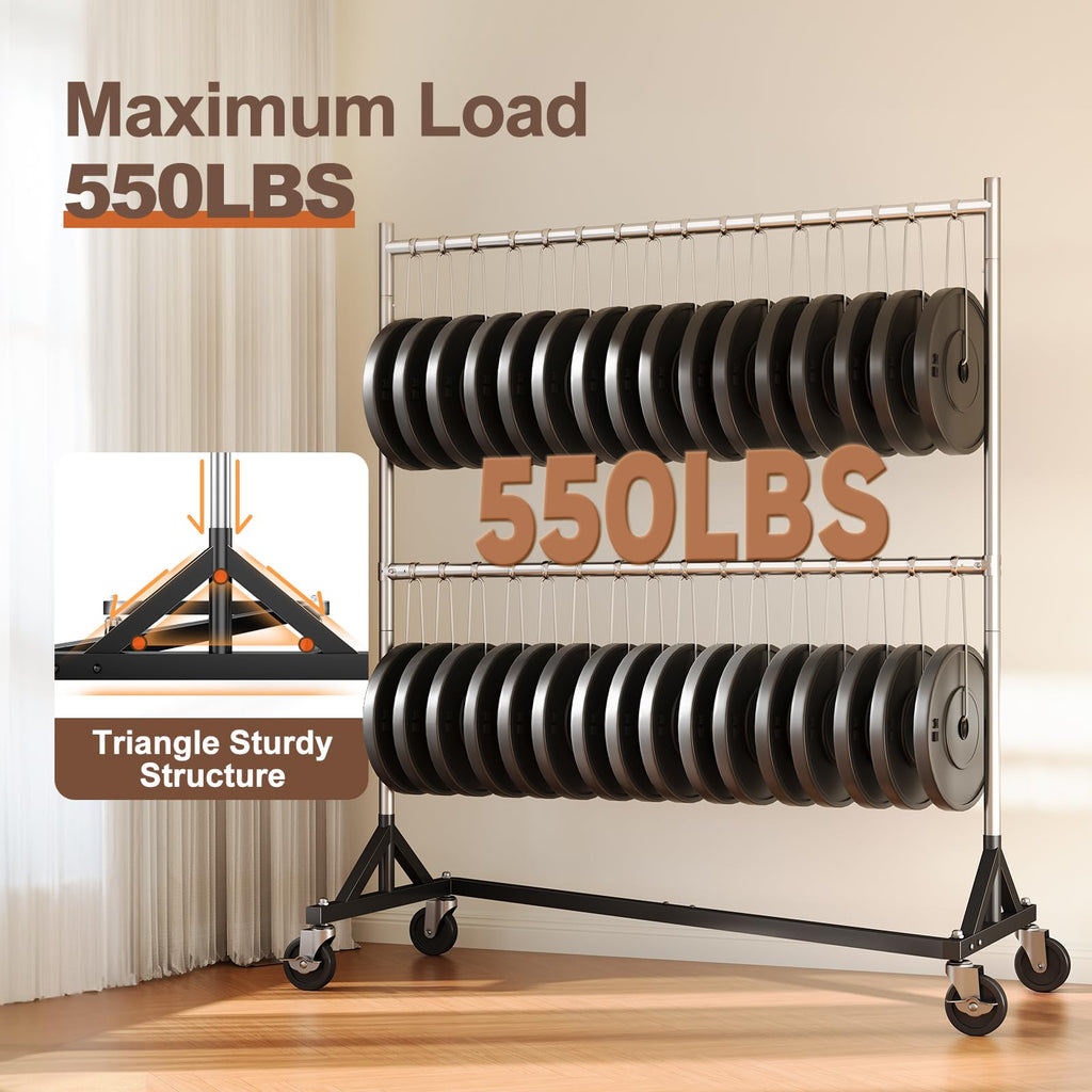 Z Rack, Clothes Rack Hold 550LB 86" H Adjustable Height Double Rod