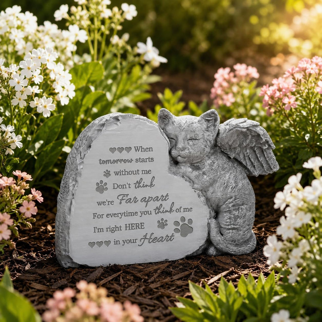 Cat Memorial Gifts for Loss of Cat, Pet Memorial Stone