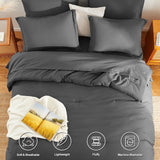 Queen Comforter Set - 7 Pieces Bed in a Bag Queen, Luxury Comforter Set with Sheets for All Season
